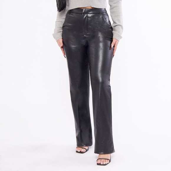 Pants - Vegan Leather Trousers
